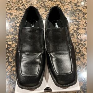 Sonoma Dress/Casual Black Leather Slip-On Loafers Boys/Young Men